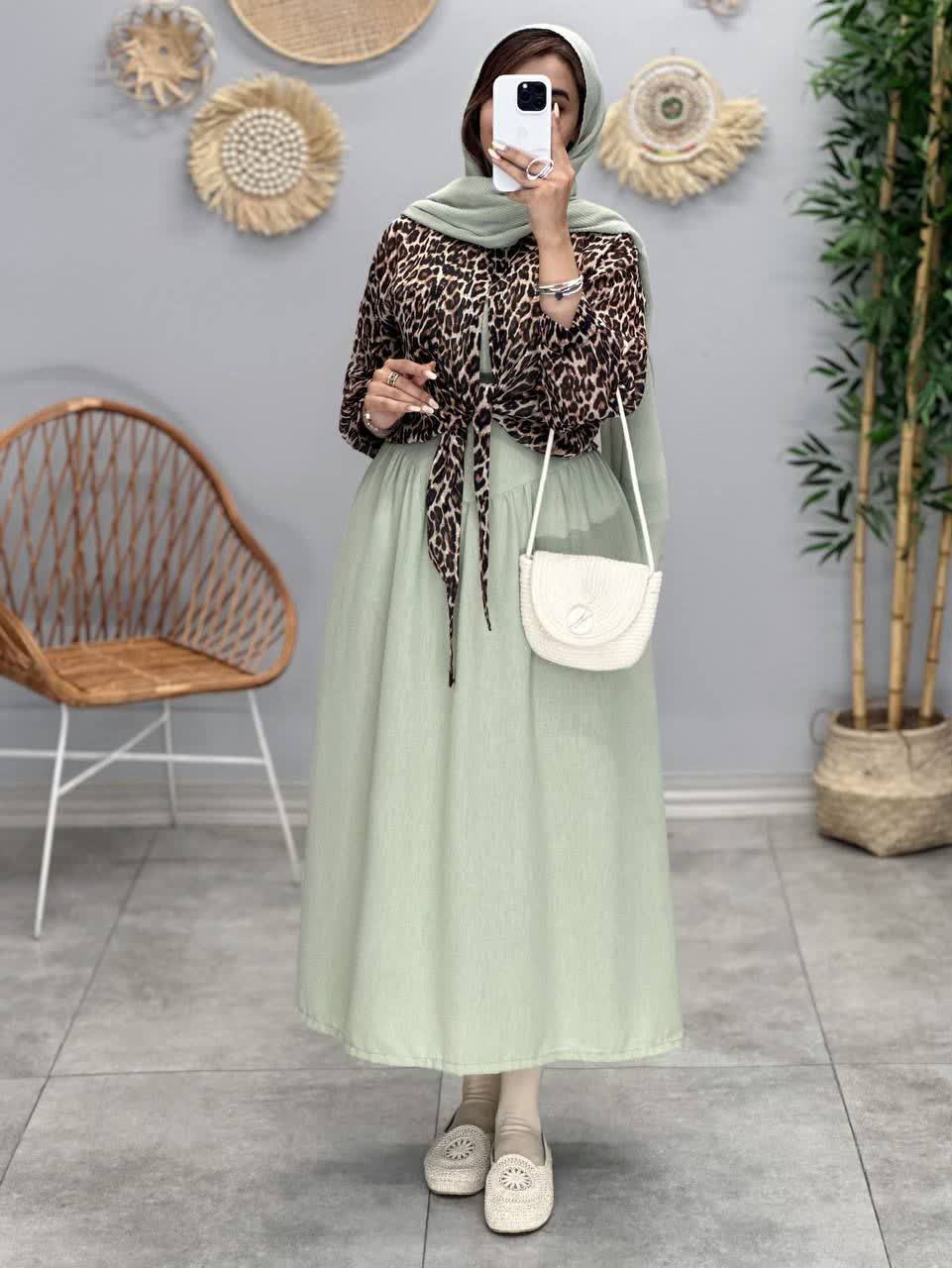 3268 - ست دوتیکه پلنگی