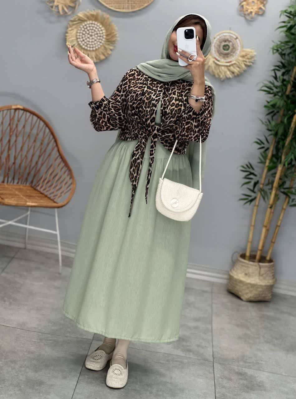 3268 - ست دوتیکه پلنگی