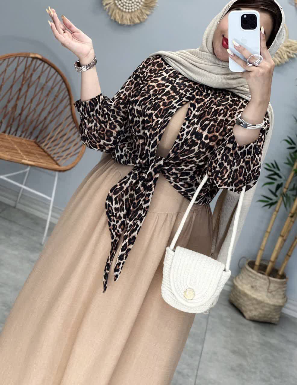 3268 - ست دوتیکه پلنگی