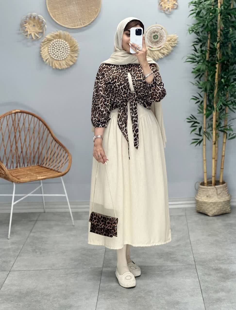 3268 - ست دوتیکه پلنگی