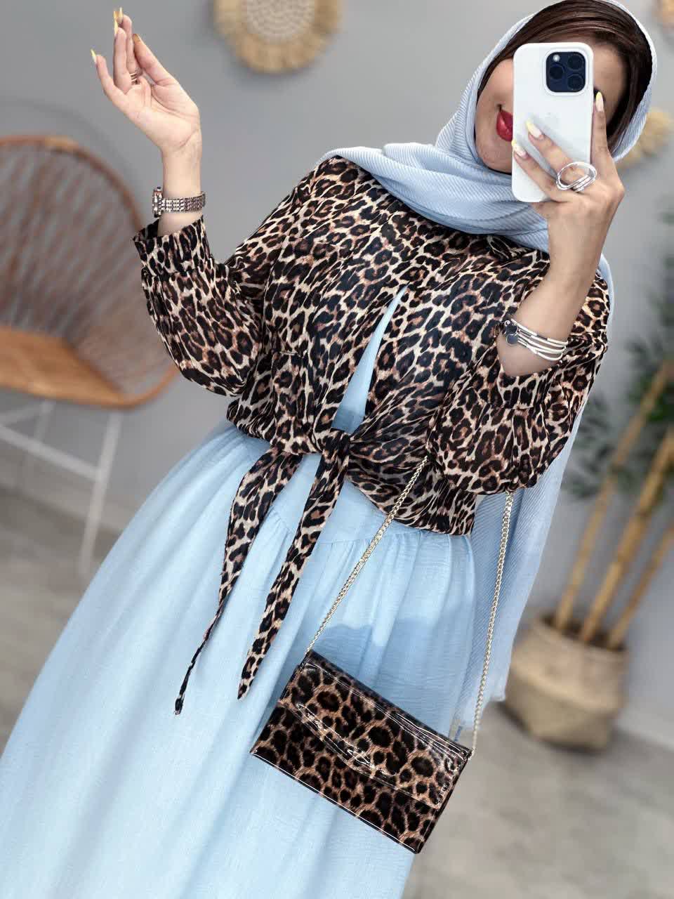 3268 - ست دوتیکه پلنگی