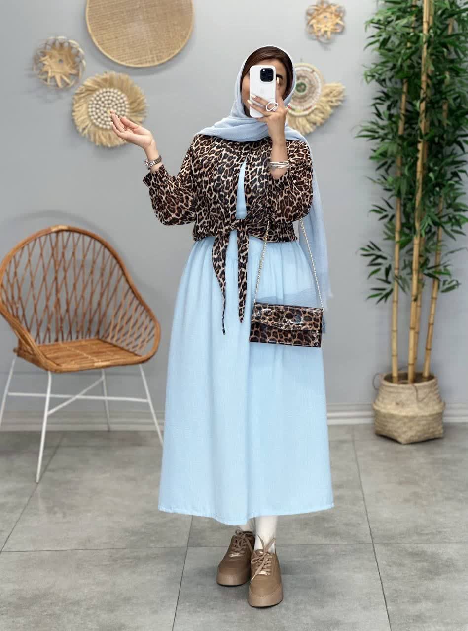 3268 - ست دوتیکه پلنگی