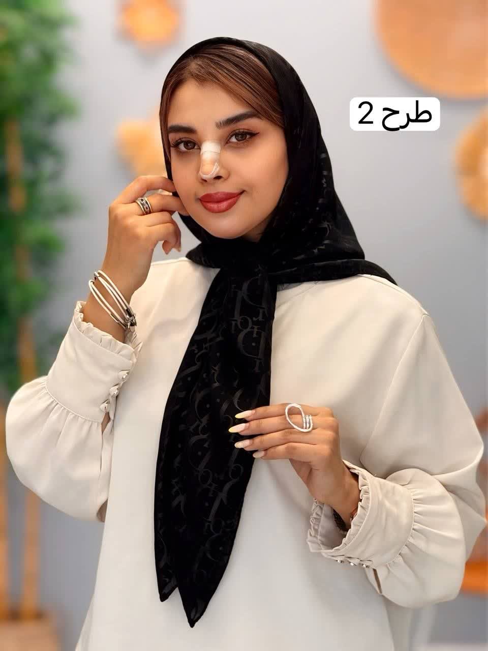 3272-روسری کرپ گلشید