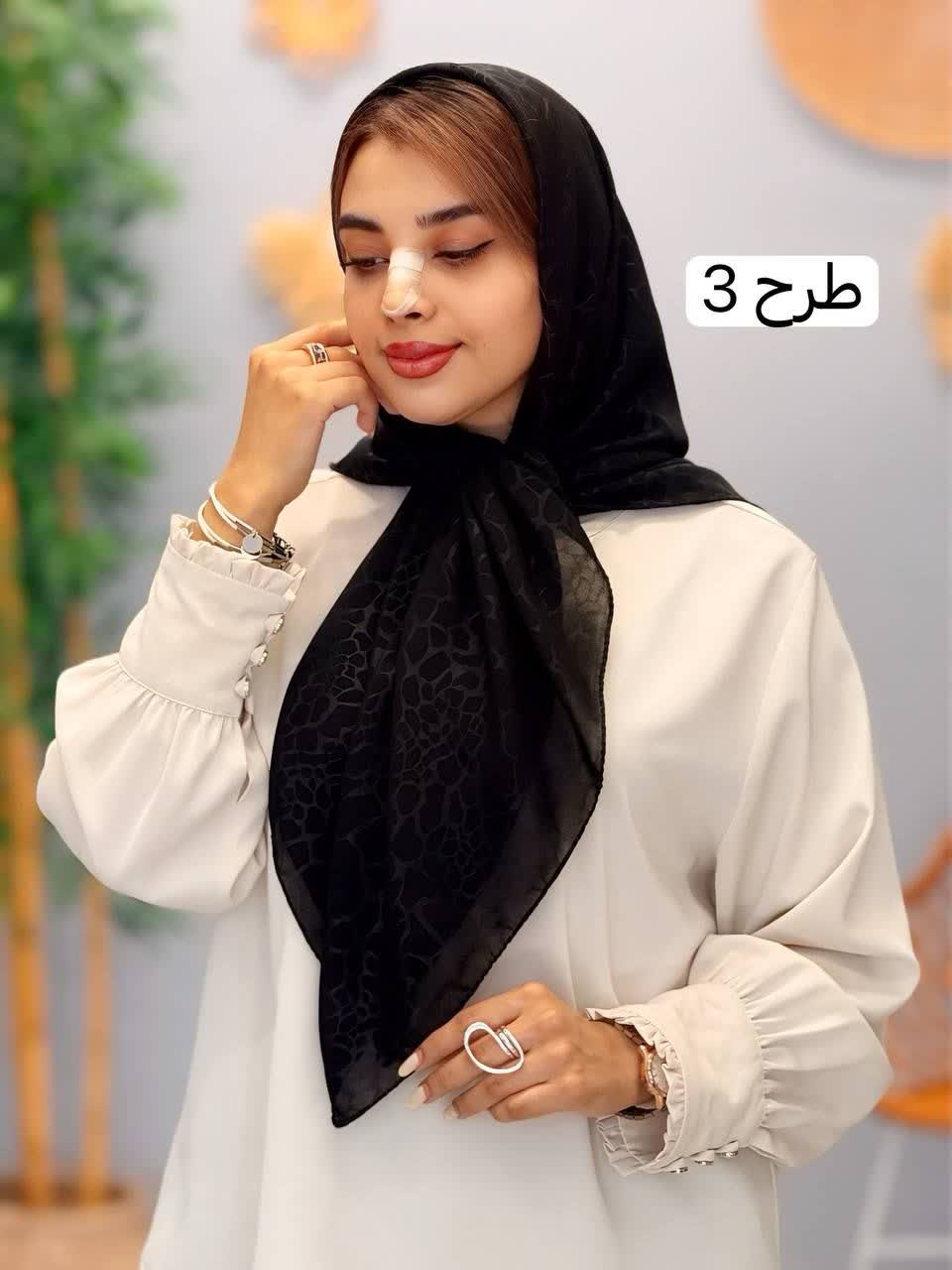 3272-روسری کرپ گلشید