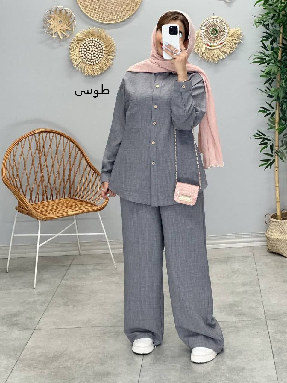 3277-ست شومیز شلوار دلارا