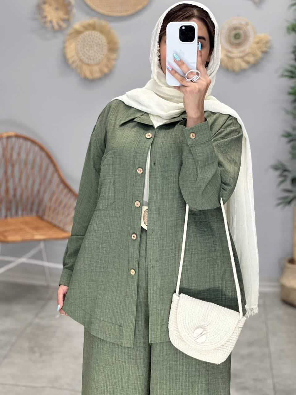 3277-ست شومیز شلوار دلارا