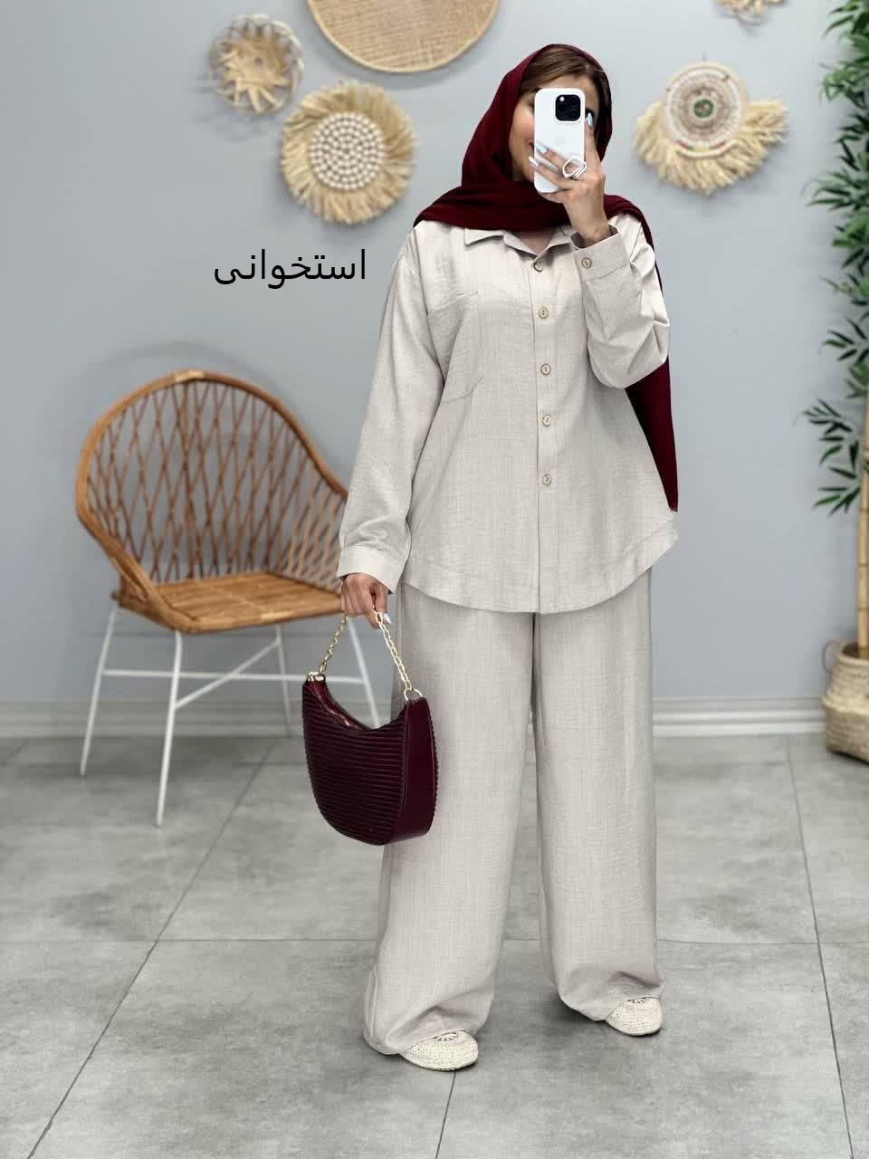 3277-ست شومیز شلوار دلارا