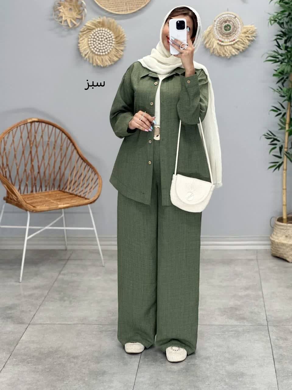 3277-ست شومیز شلوار دلارا