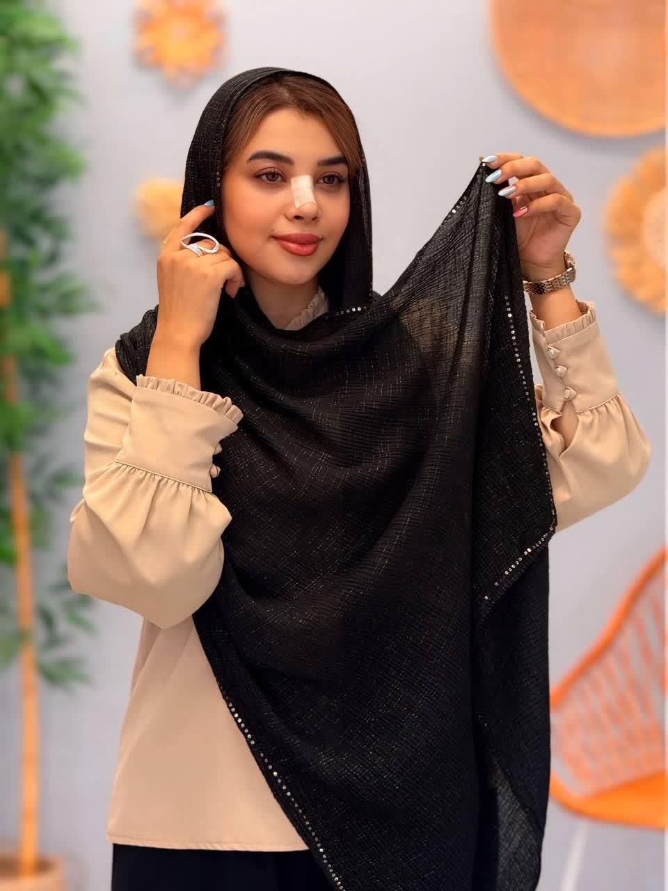 3280-شال لمه دور پولکی