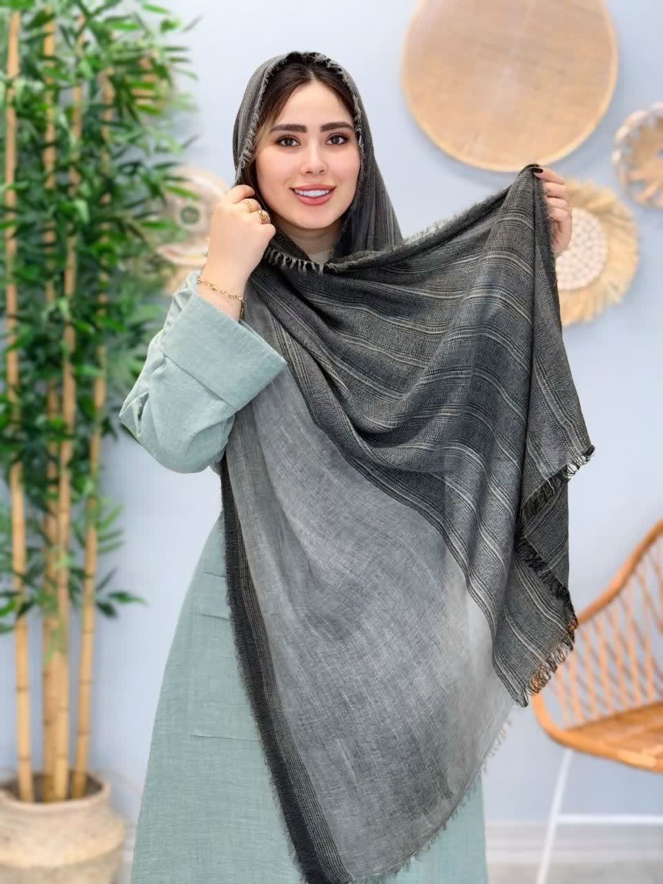 3066-شال صدف راه راه