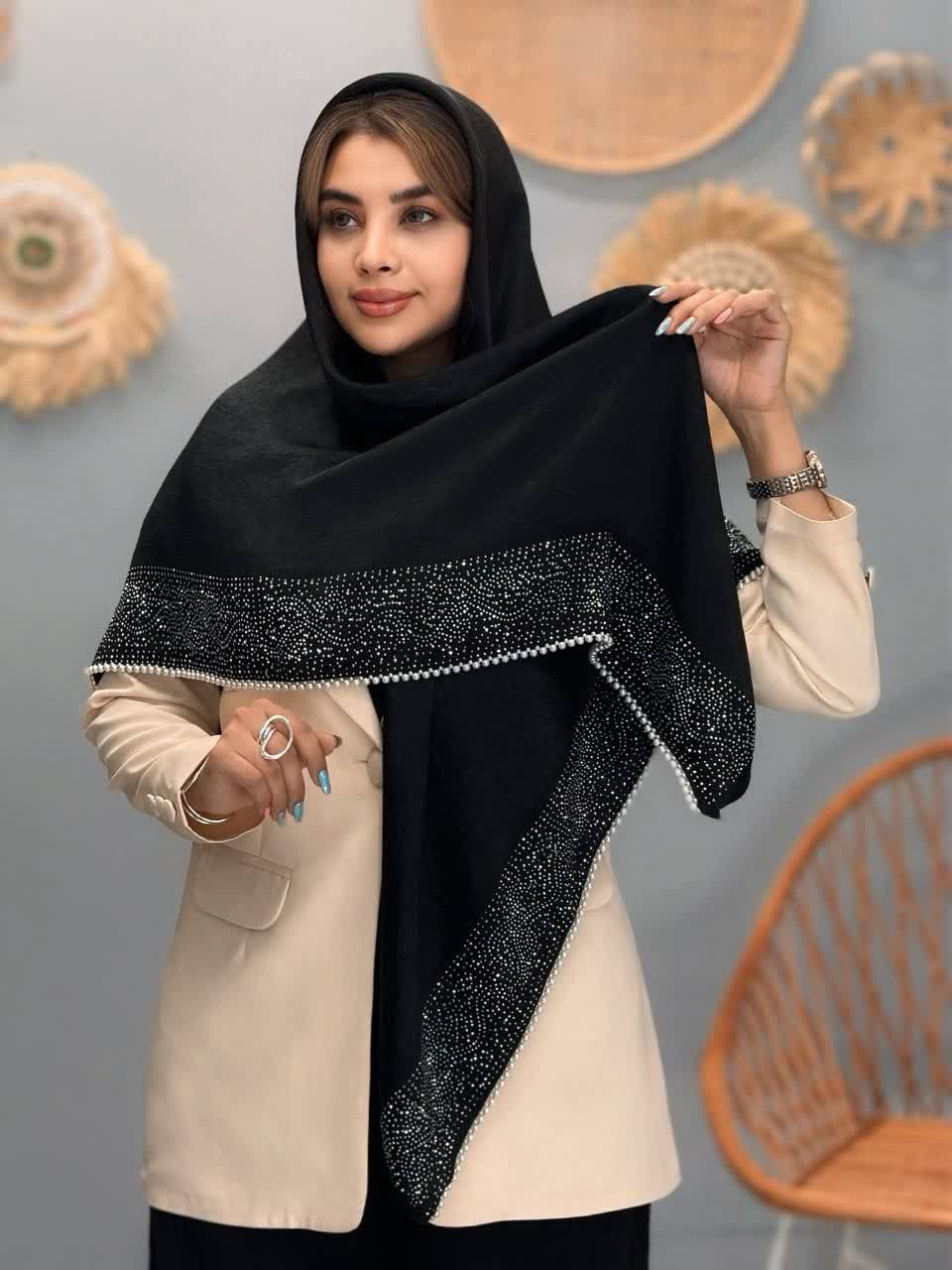 3297-روسری وارداتی غزاله(ویژه محرم)