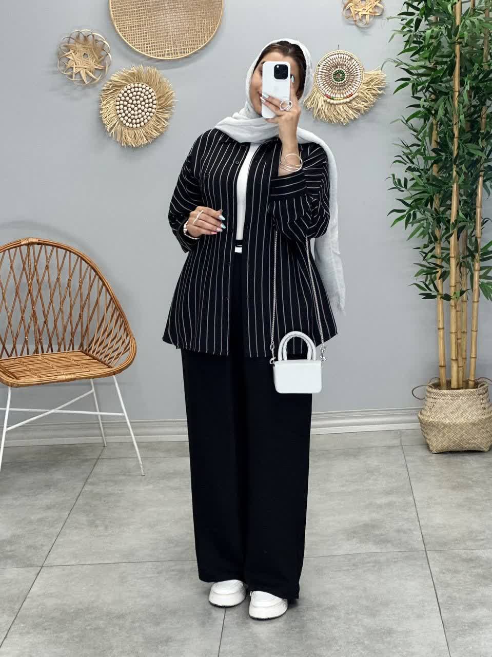 3299-شومیز شلوار هیوا(ویژه محرم)