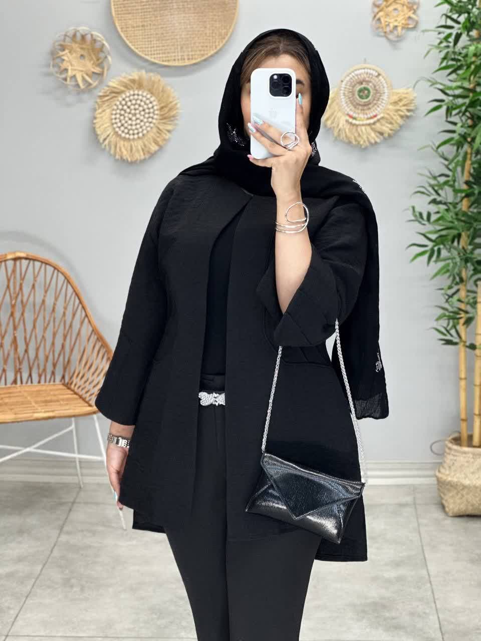 3304-مانتو مزونی آسا(ویژه محرم)