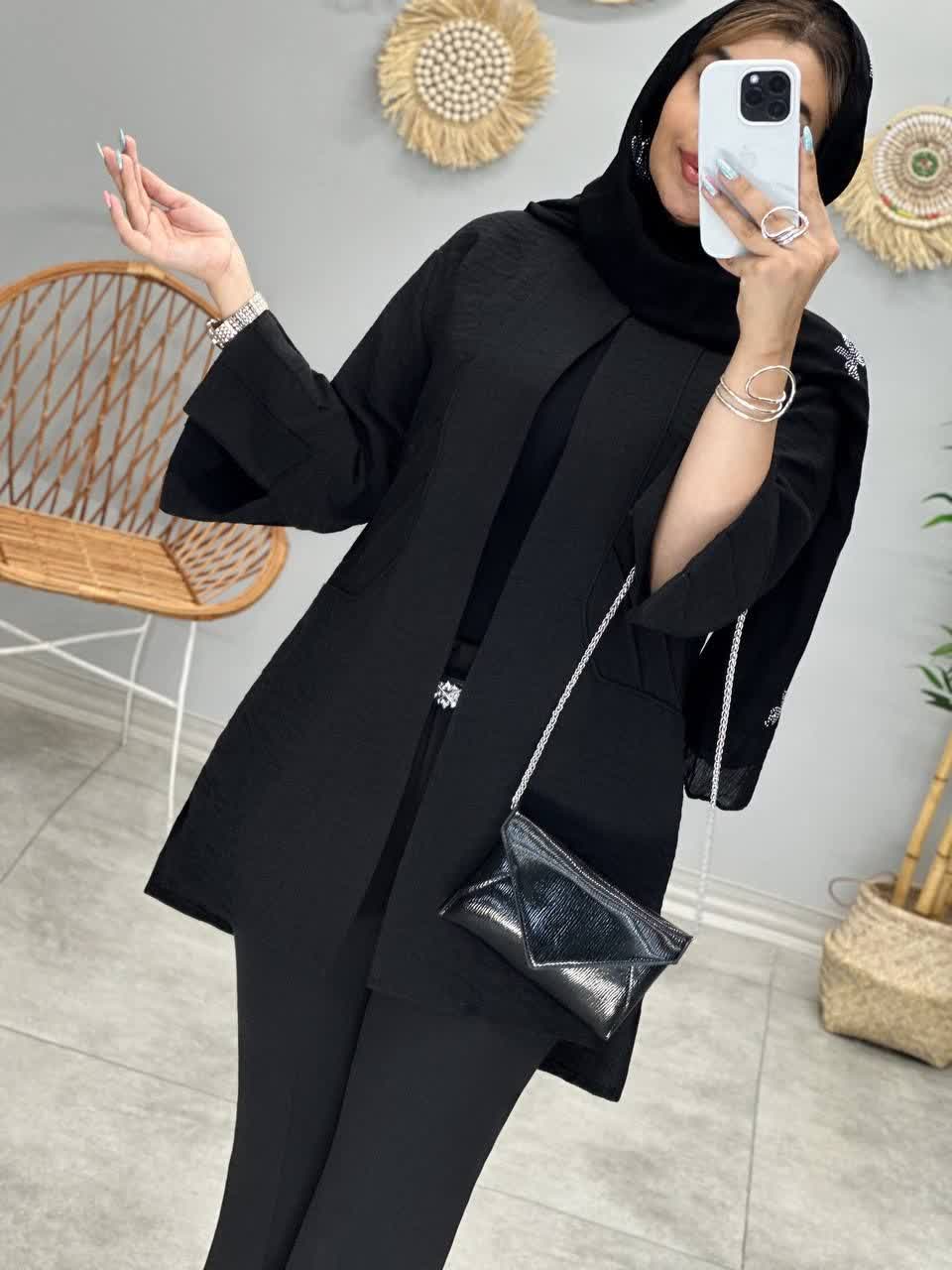 3304-مانتو مزونی آسا(ویژه محرم)