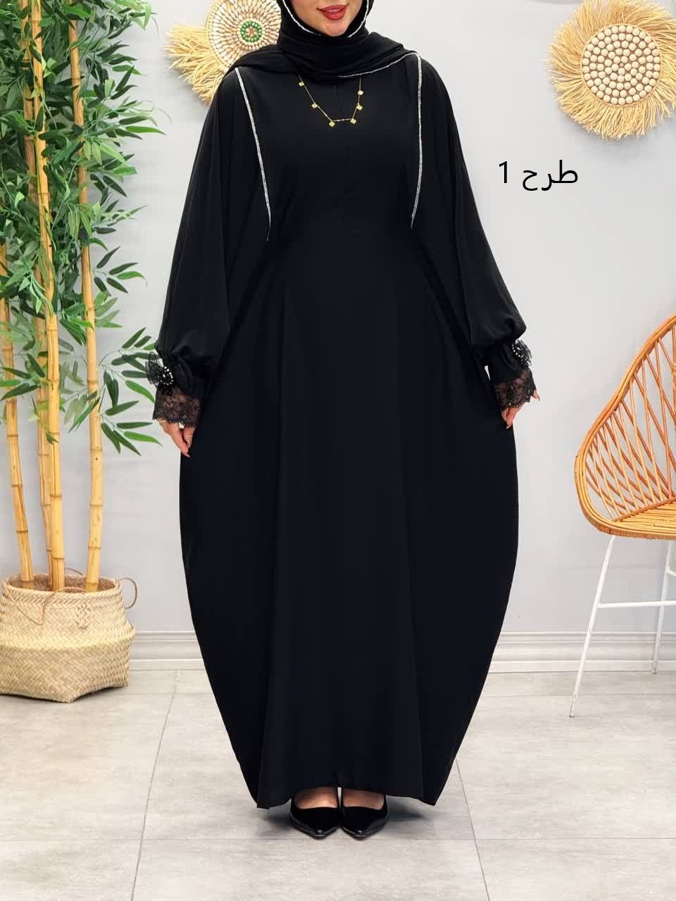 3309-عبایی مزونی پاپیون