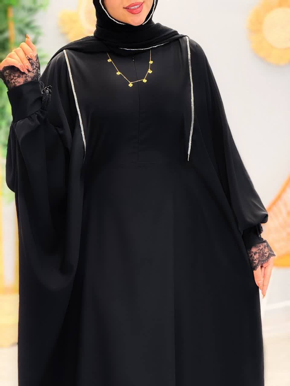 3309-عبایی مزونی پاپیون