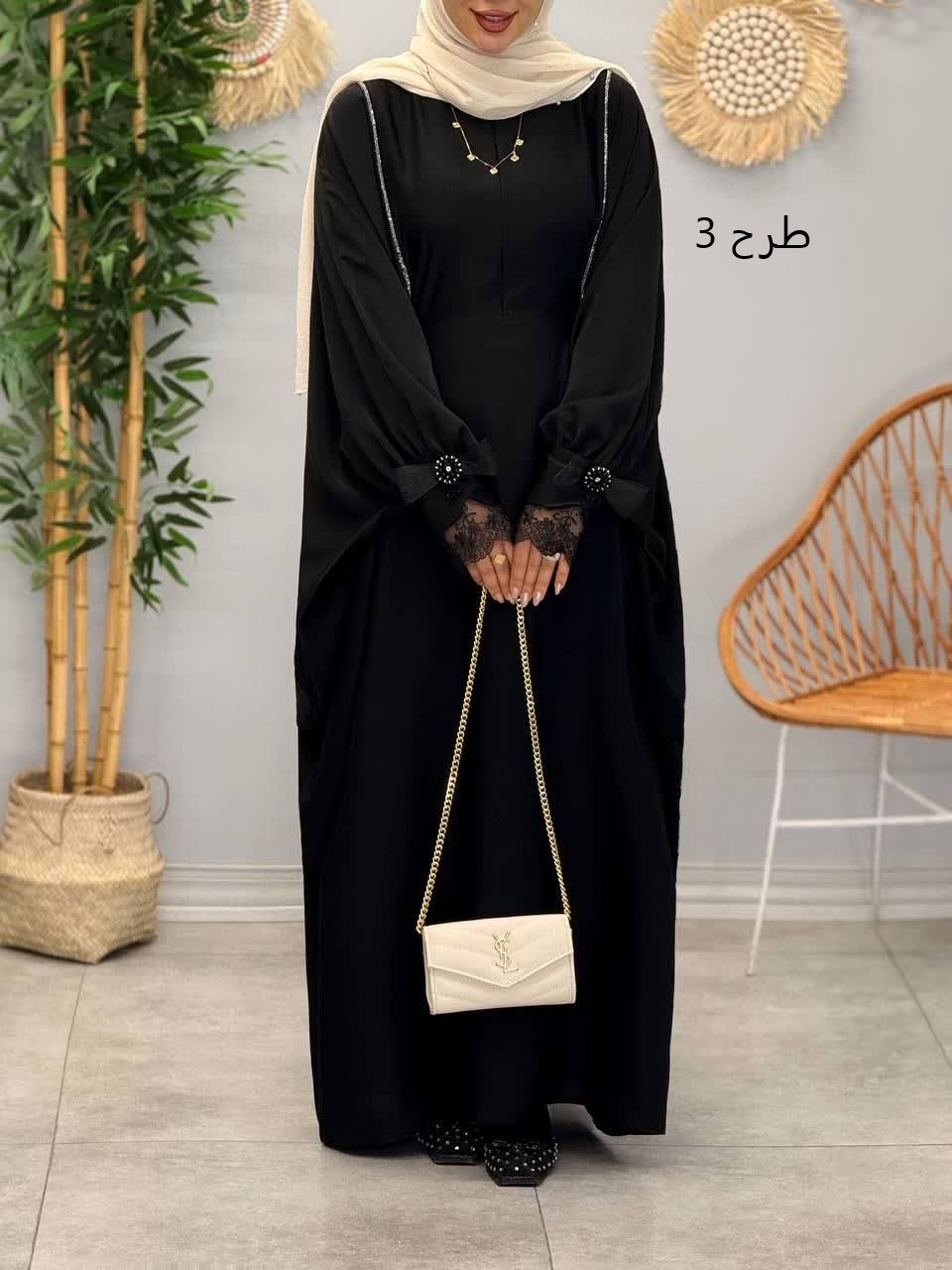 3309-عبایی مزونی پاپیون