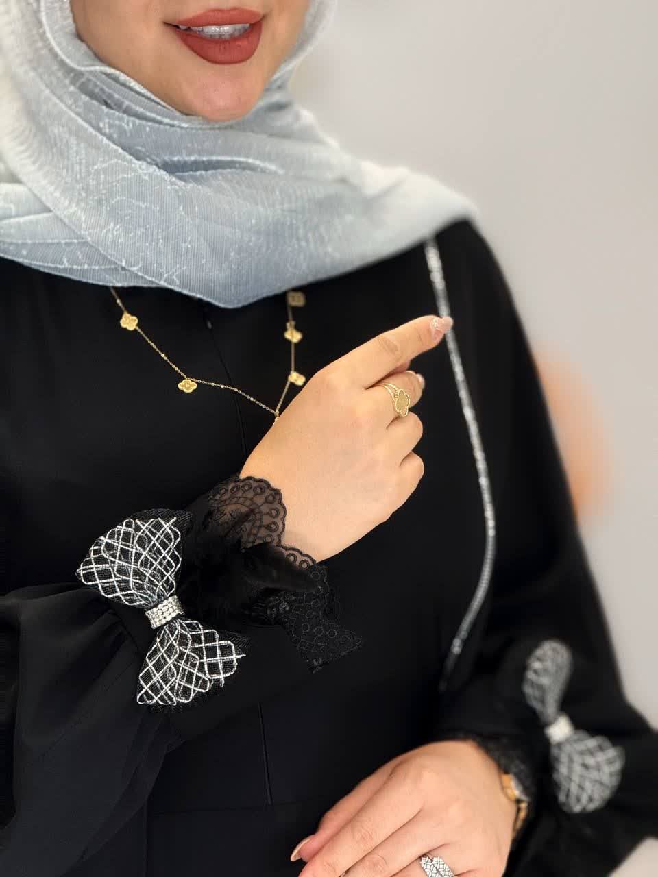 3309-عبایی مزونی پاپیون