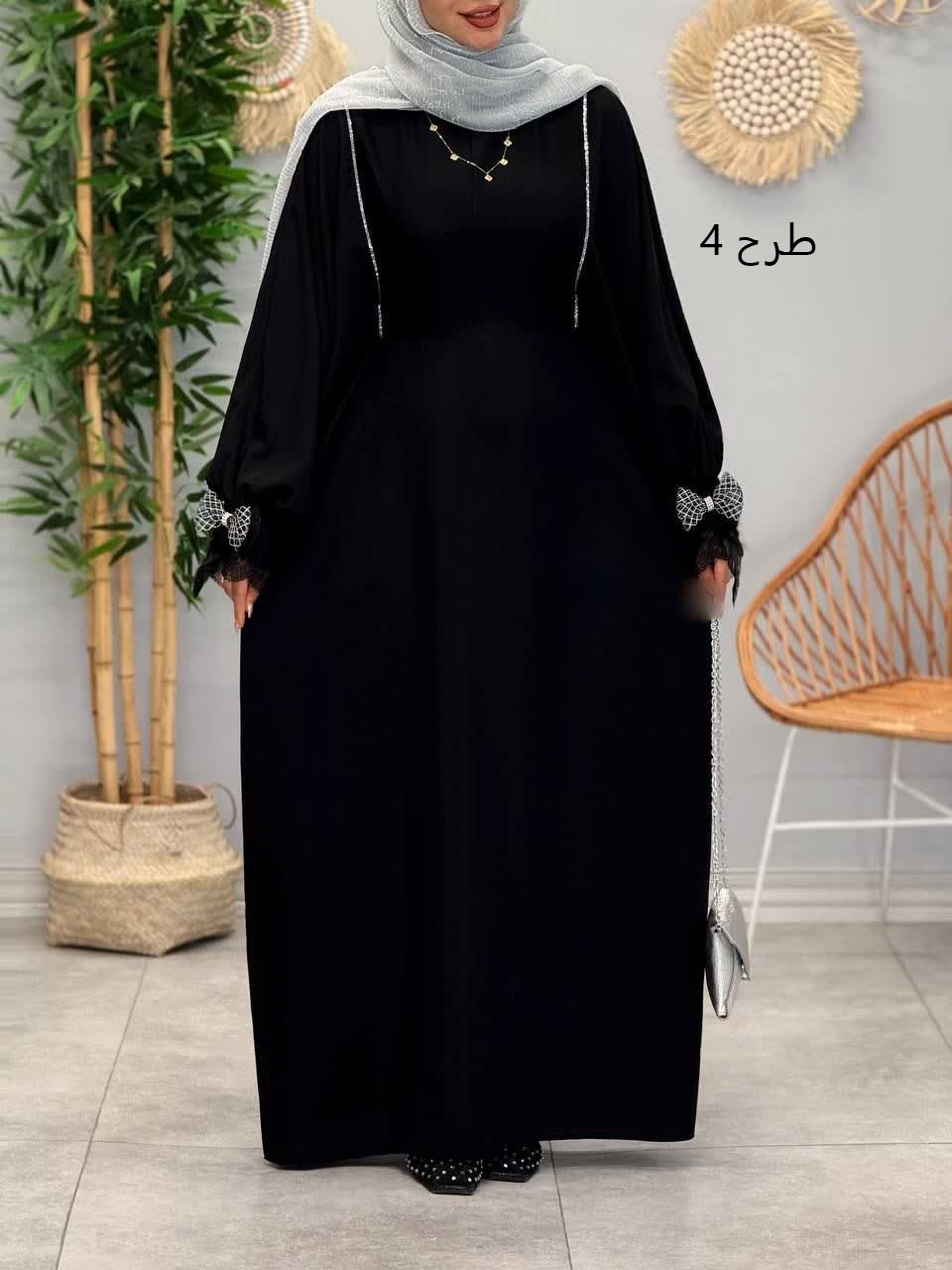 3309-عبایی مزونی پاپیون