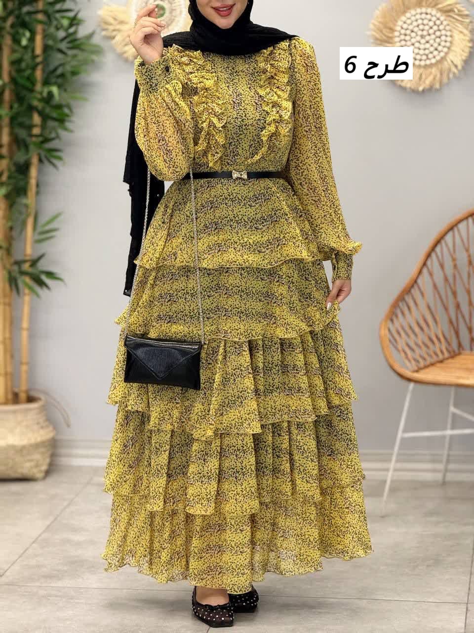 3330 - پیراهن طبقه ای رز