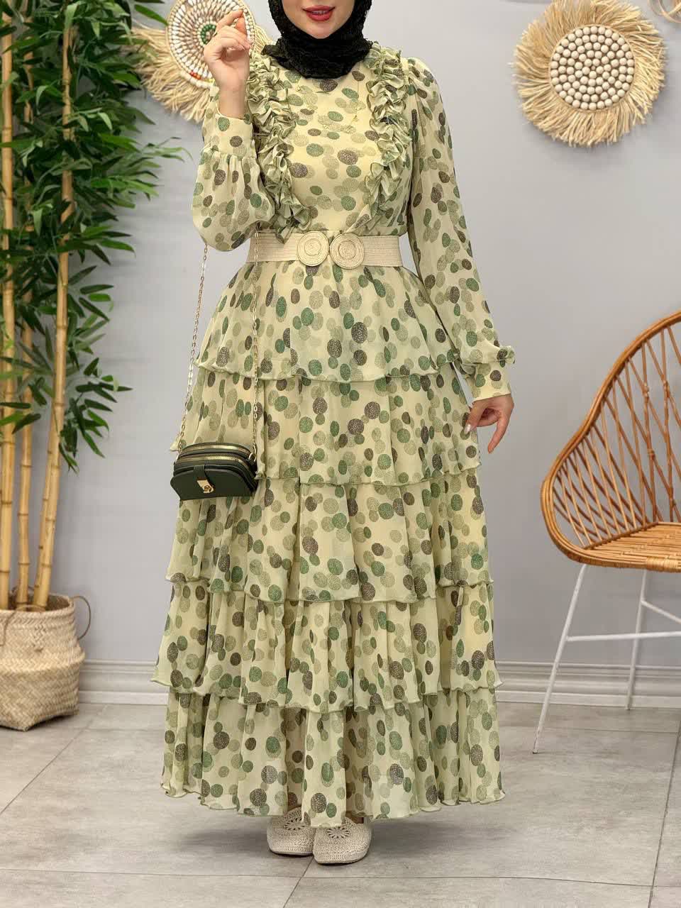 3330 - پیراهن طبقه ای رز