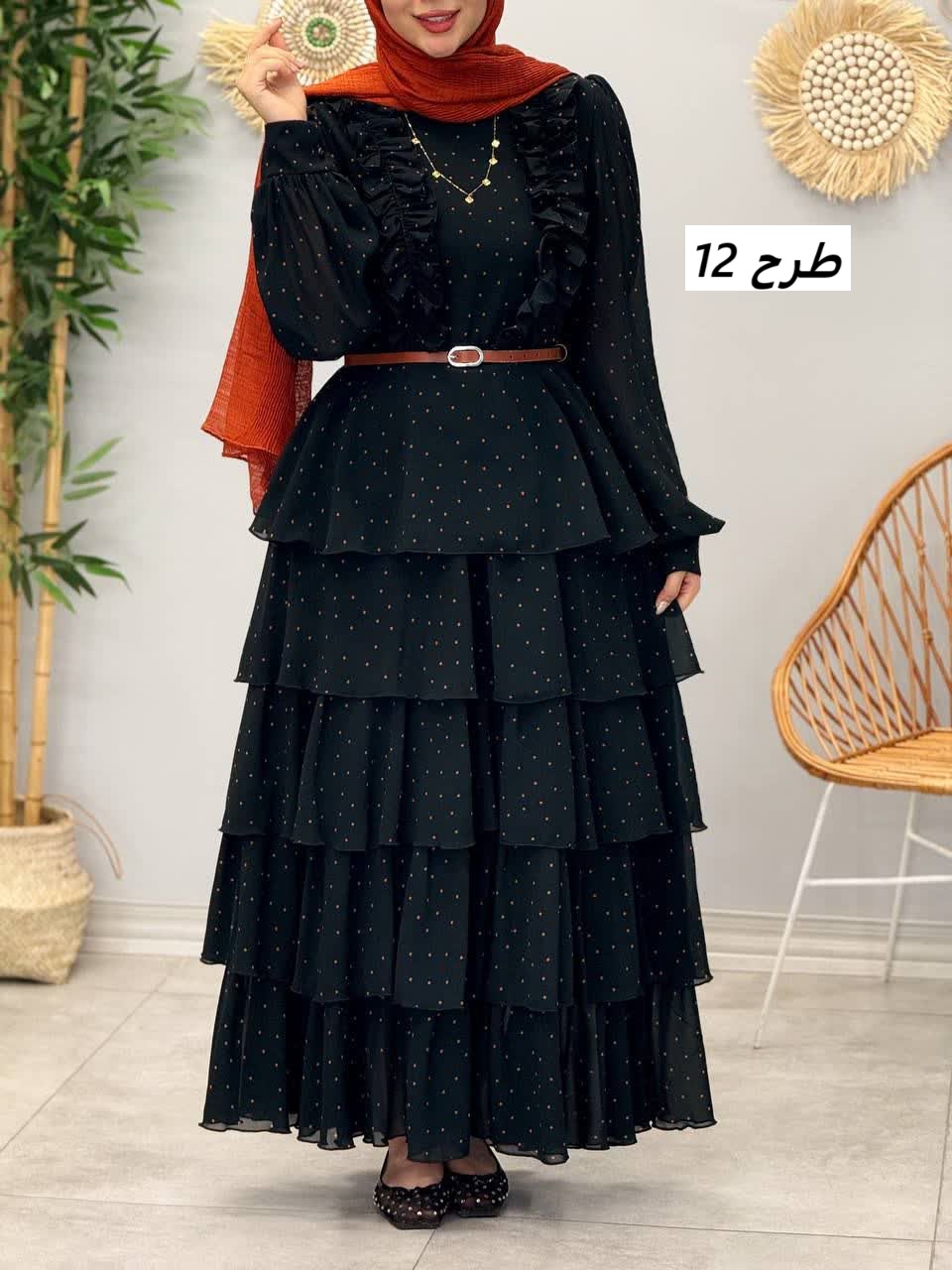 3330 - پیراهن طبقه ای رز