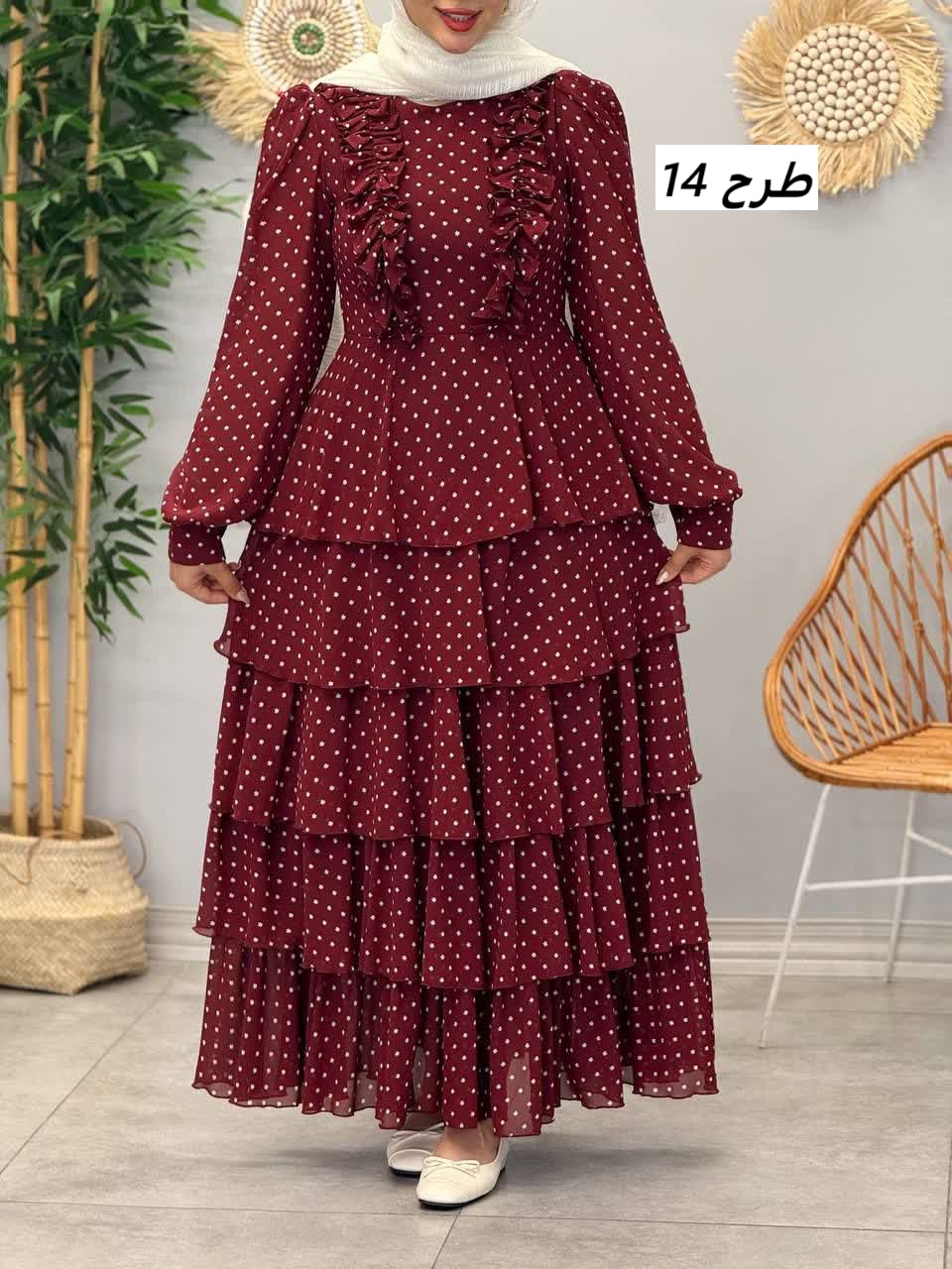 3330 - پیراهن طبقه ای رز