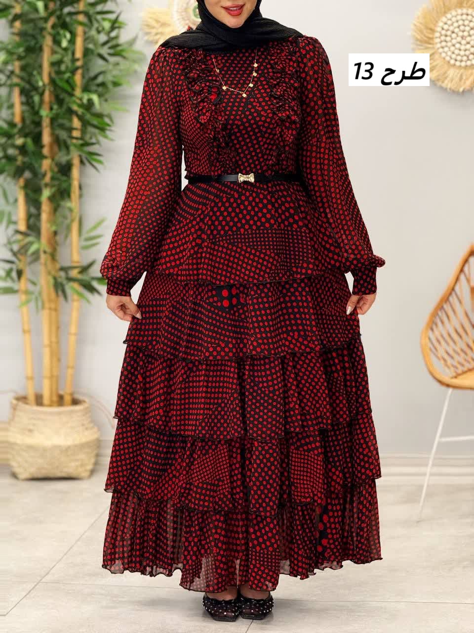 3330 - پیراهن طبقه ای رز