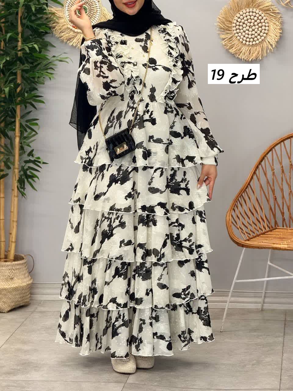 3330 - پیراهن طبقه ای رز