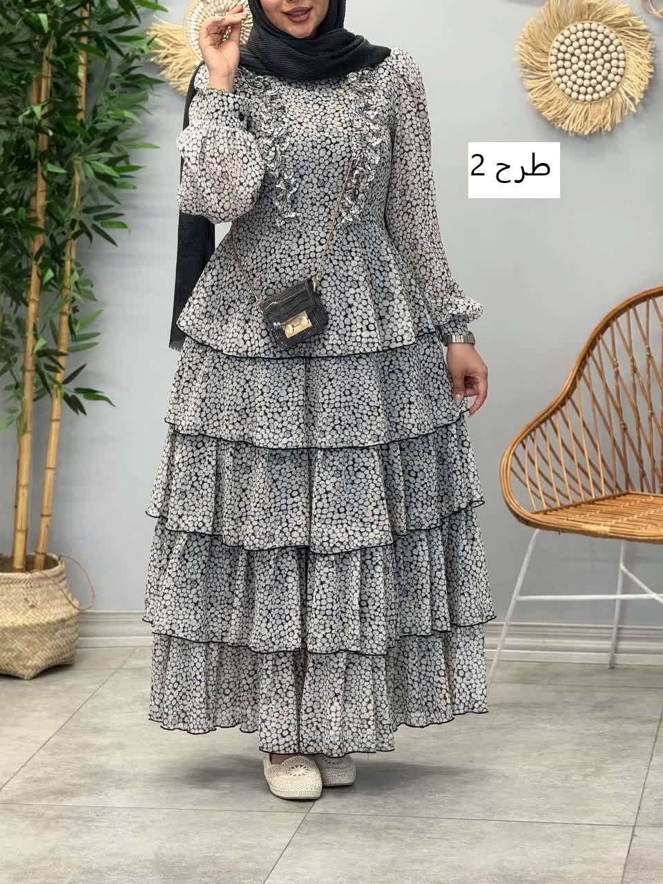 3330 - پیراهن طبقه ای رز