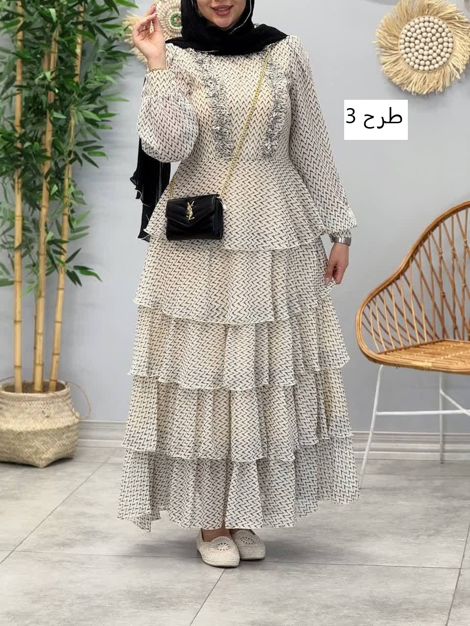 3330 - پیراهن طبقه ای رز