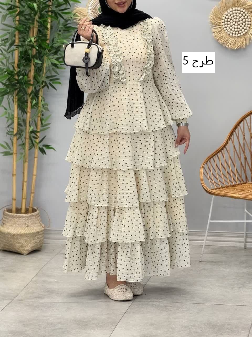 3330 - پیراهن طبقه ای رز