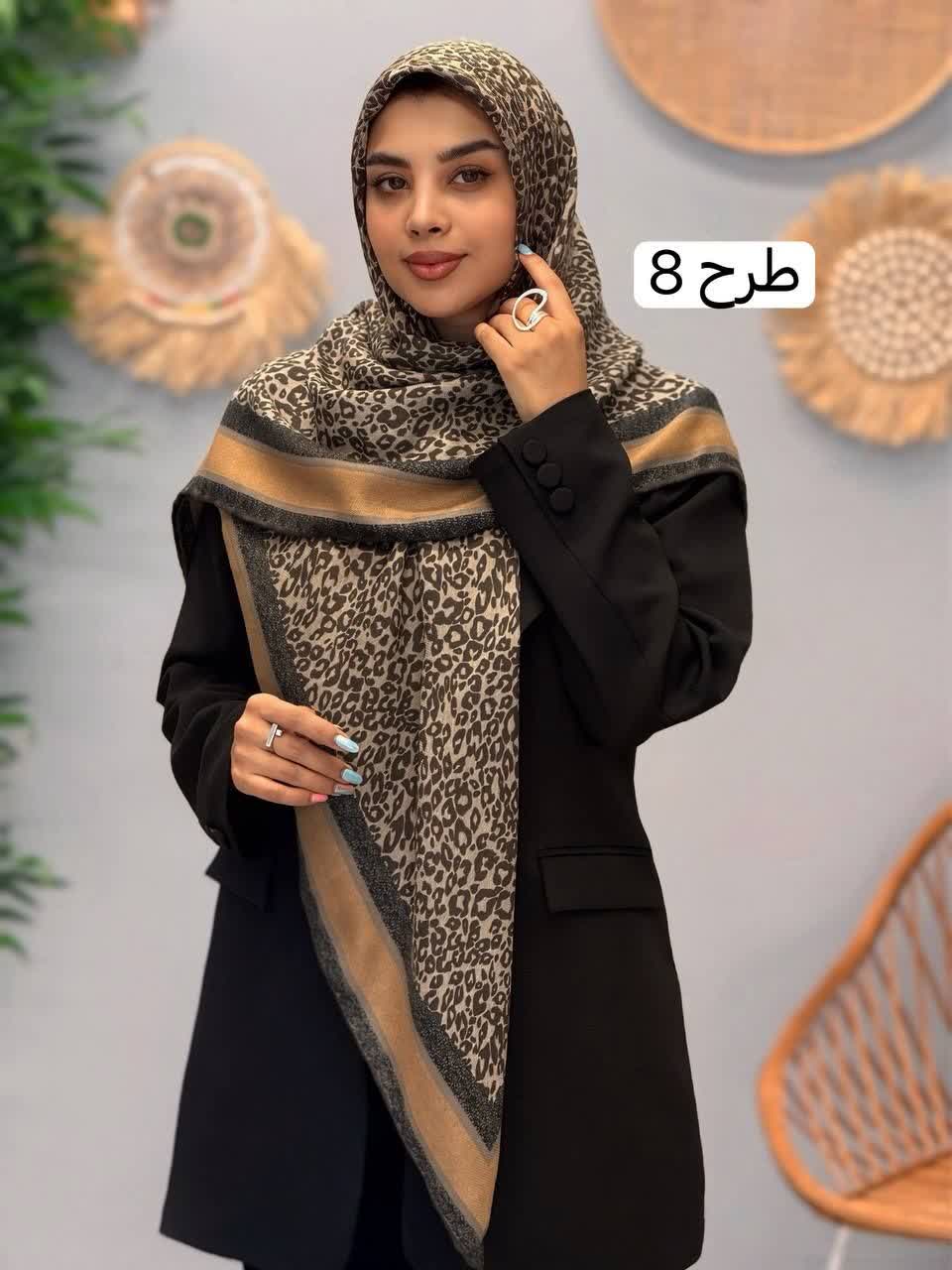 3338-روسری قواره 120 طرحبندی نیلا رز