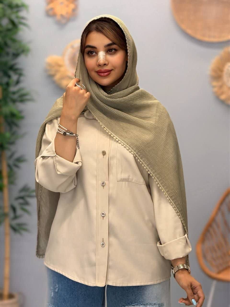 3292-شال دور عدسی