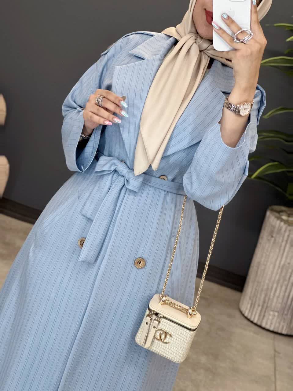 3385-مانتو بلند رزالین