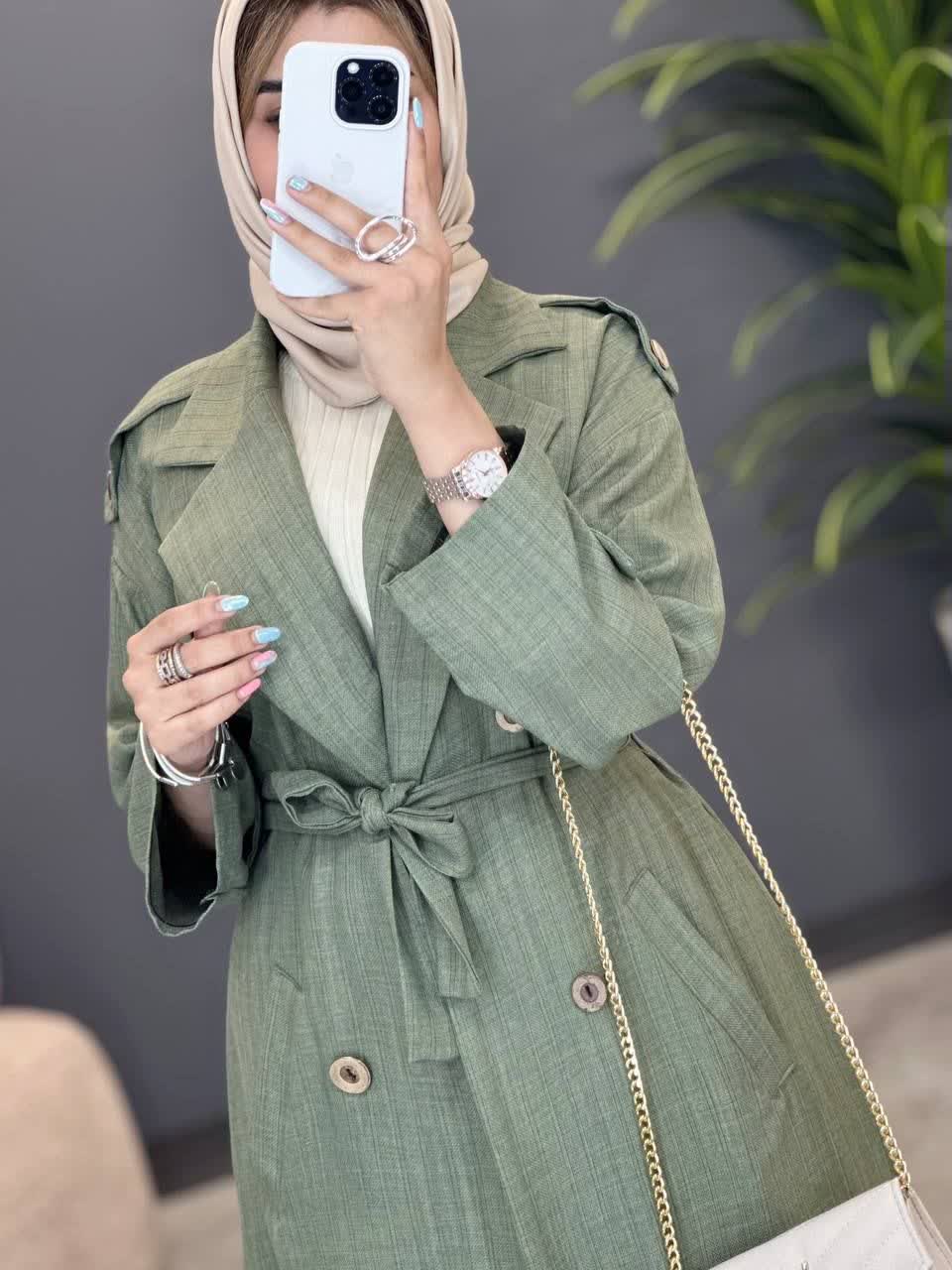 3385-مانتو بلند رزالین