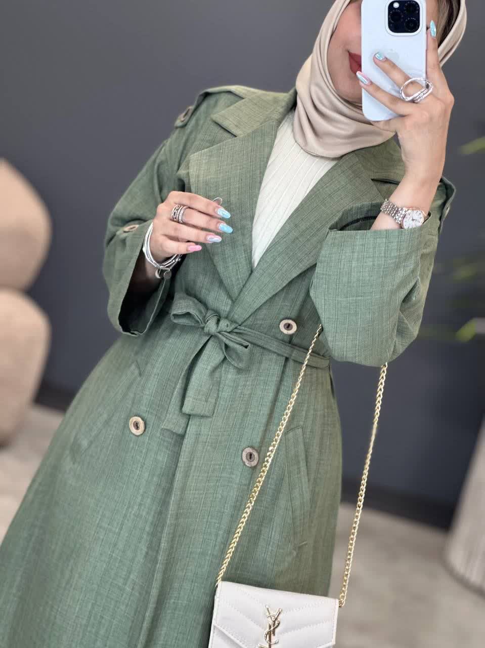 3385-مانتو بلند رزالین