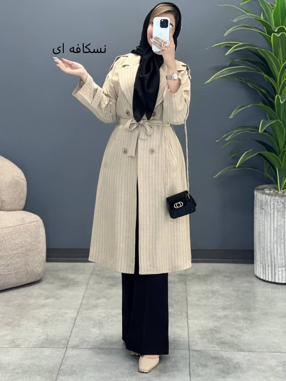 3385-مانتو بلند رزالین