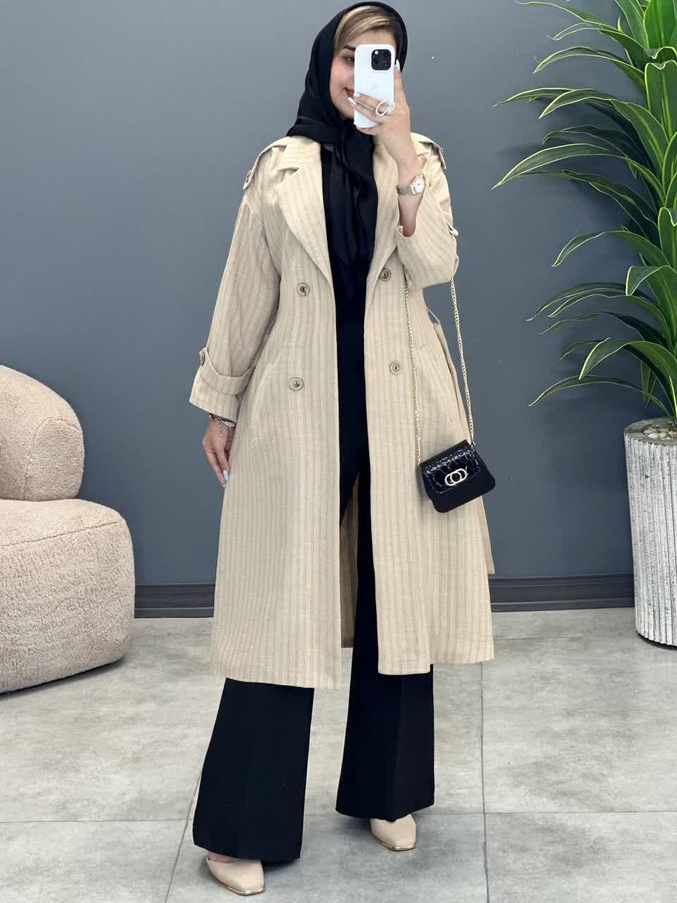 3385-مانتو بلند رزالین