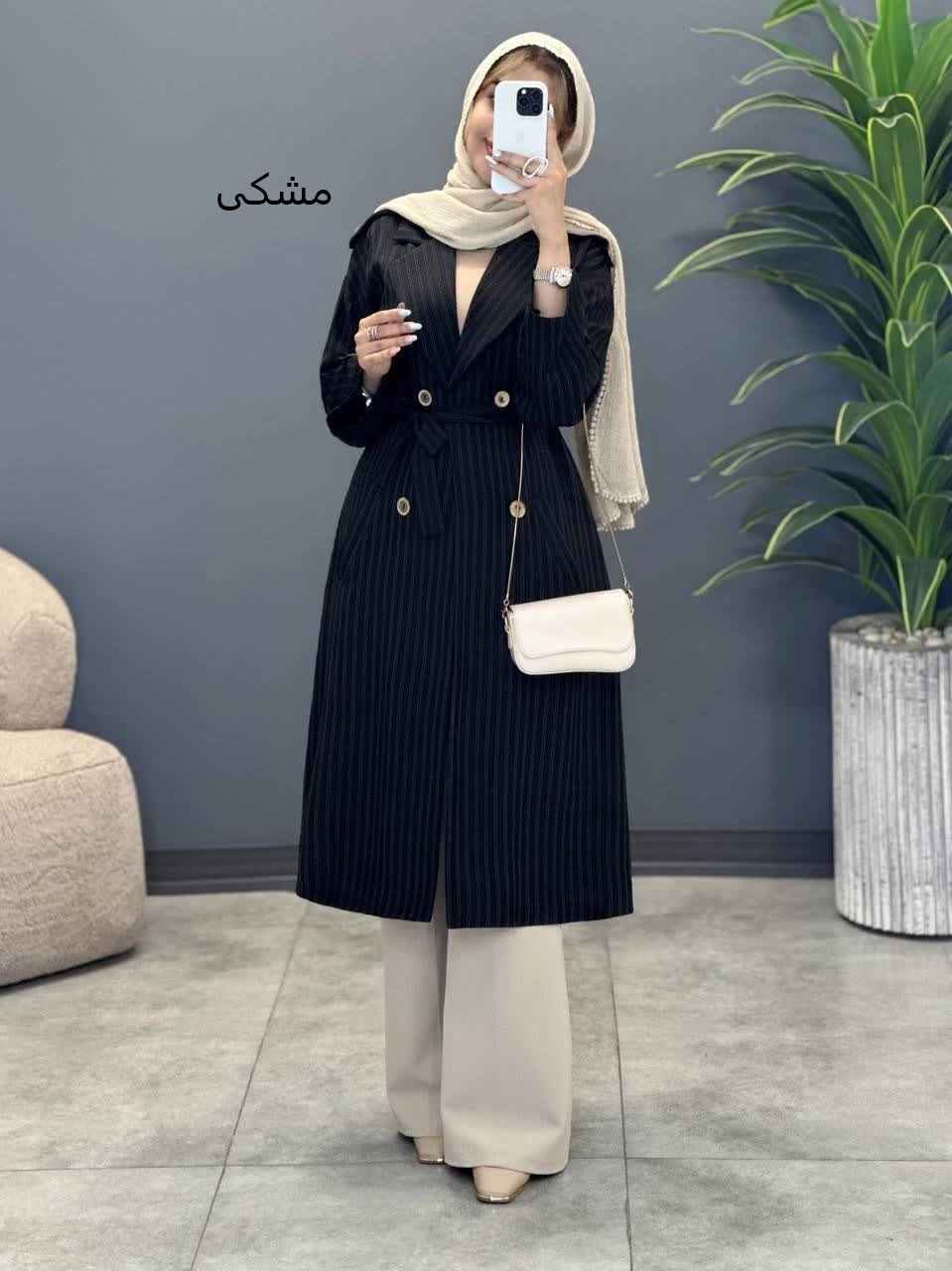 3385-مانتو بلند رزالین