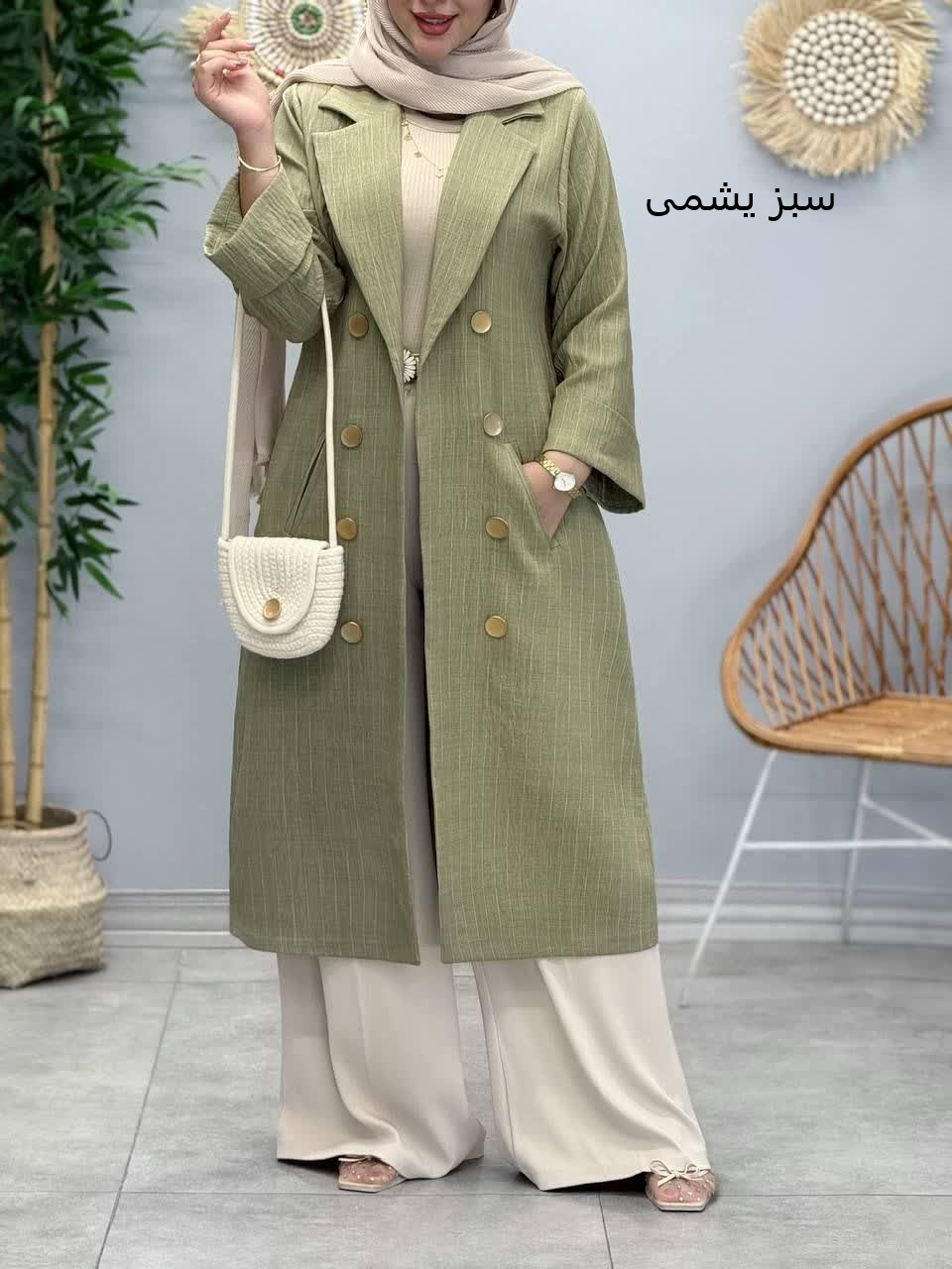 3364-مانتو کت بلند آدینه