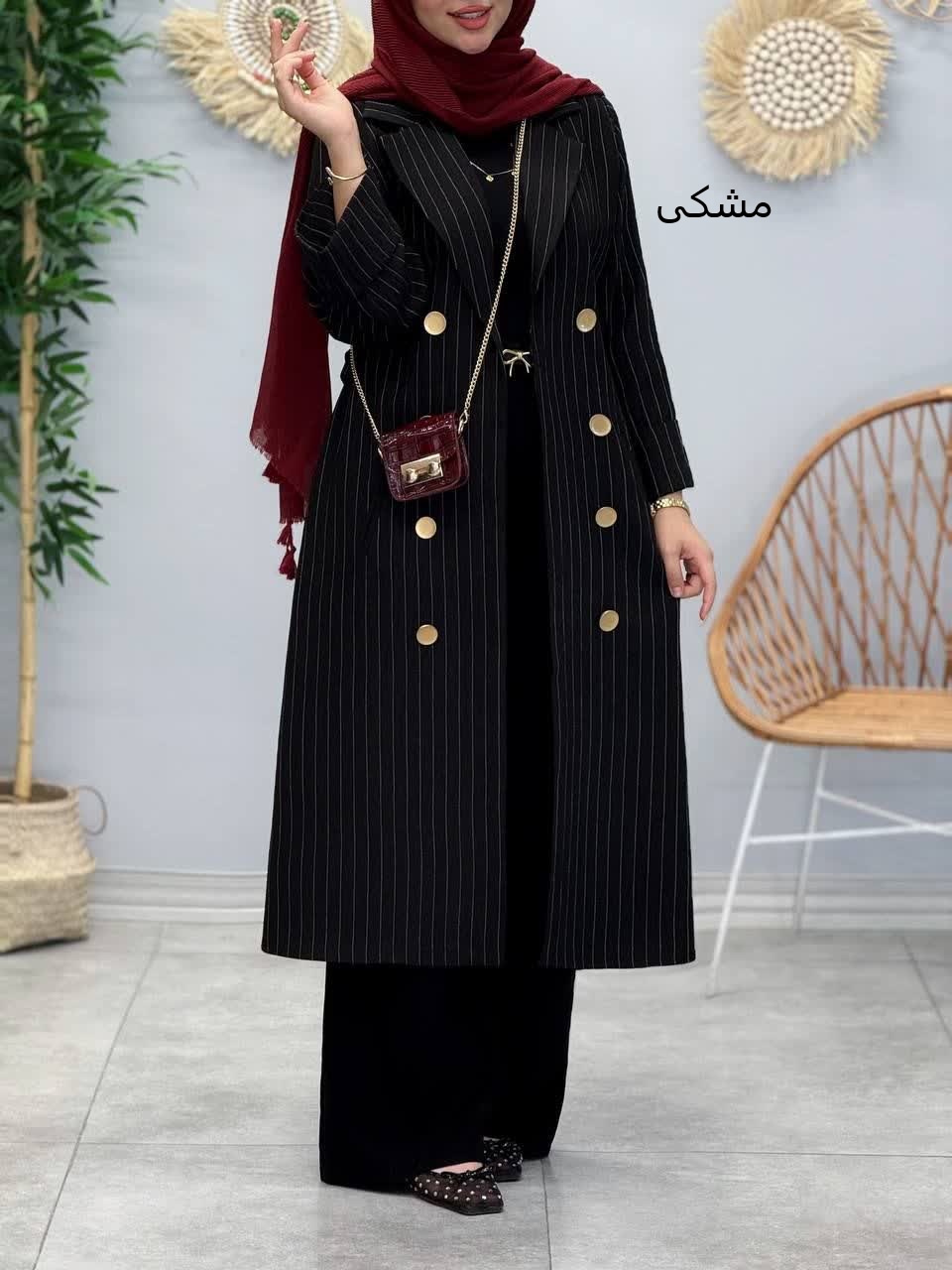 3364-مانتو کت بلند آدینه