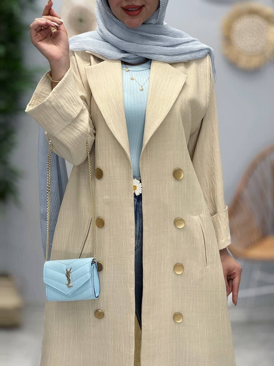 3364-مانتو کت بلند آدینه