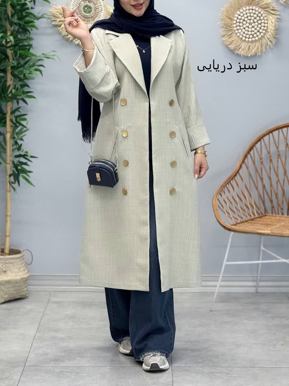 3364-مانتو کت بلند آدینه