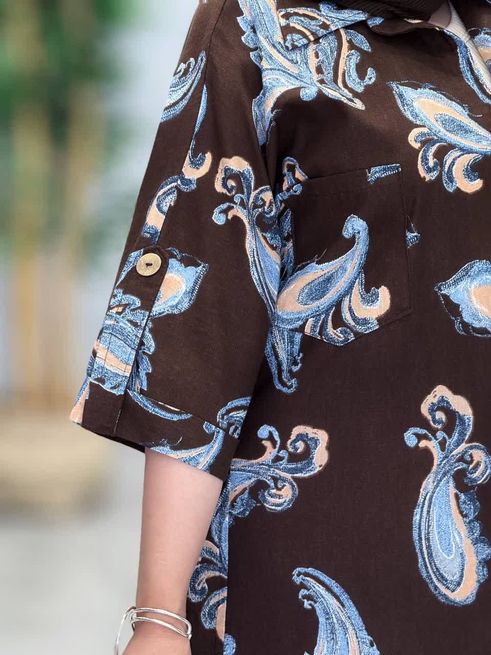 3373-پیراهن ایتالیایی طرحدار