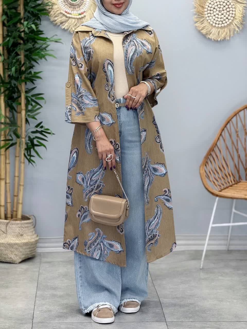 3373-پیراهن ایتالیایی طرحدار