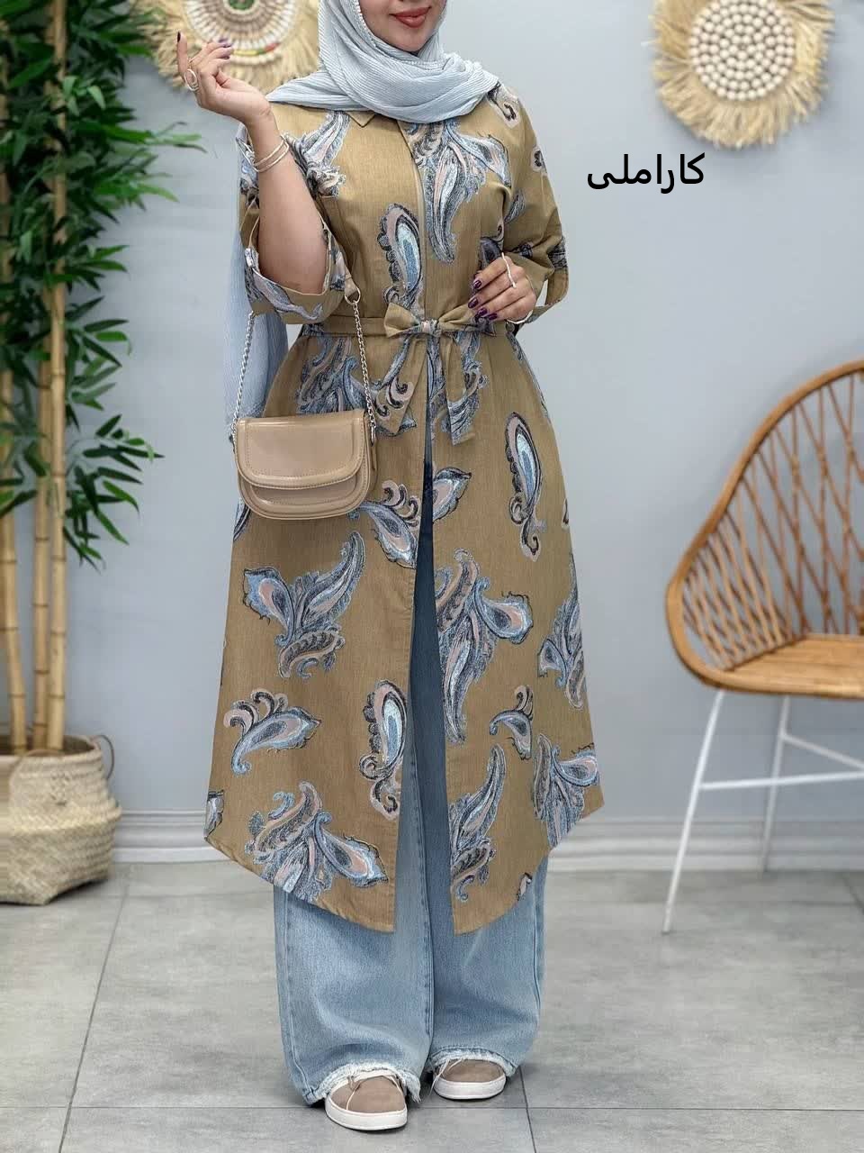 3373-پیراهن ایتالیایی طرحدار