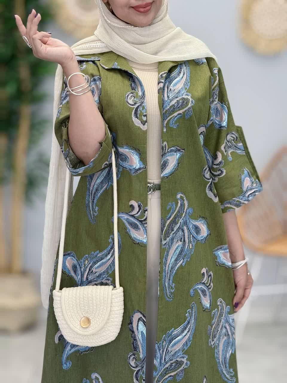 3373-پیراهن ایتالیایی طرحدار