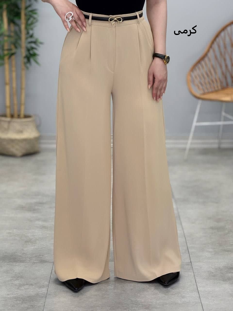 3374-شلوار کرپ فول بگ کد 331