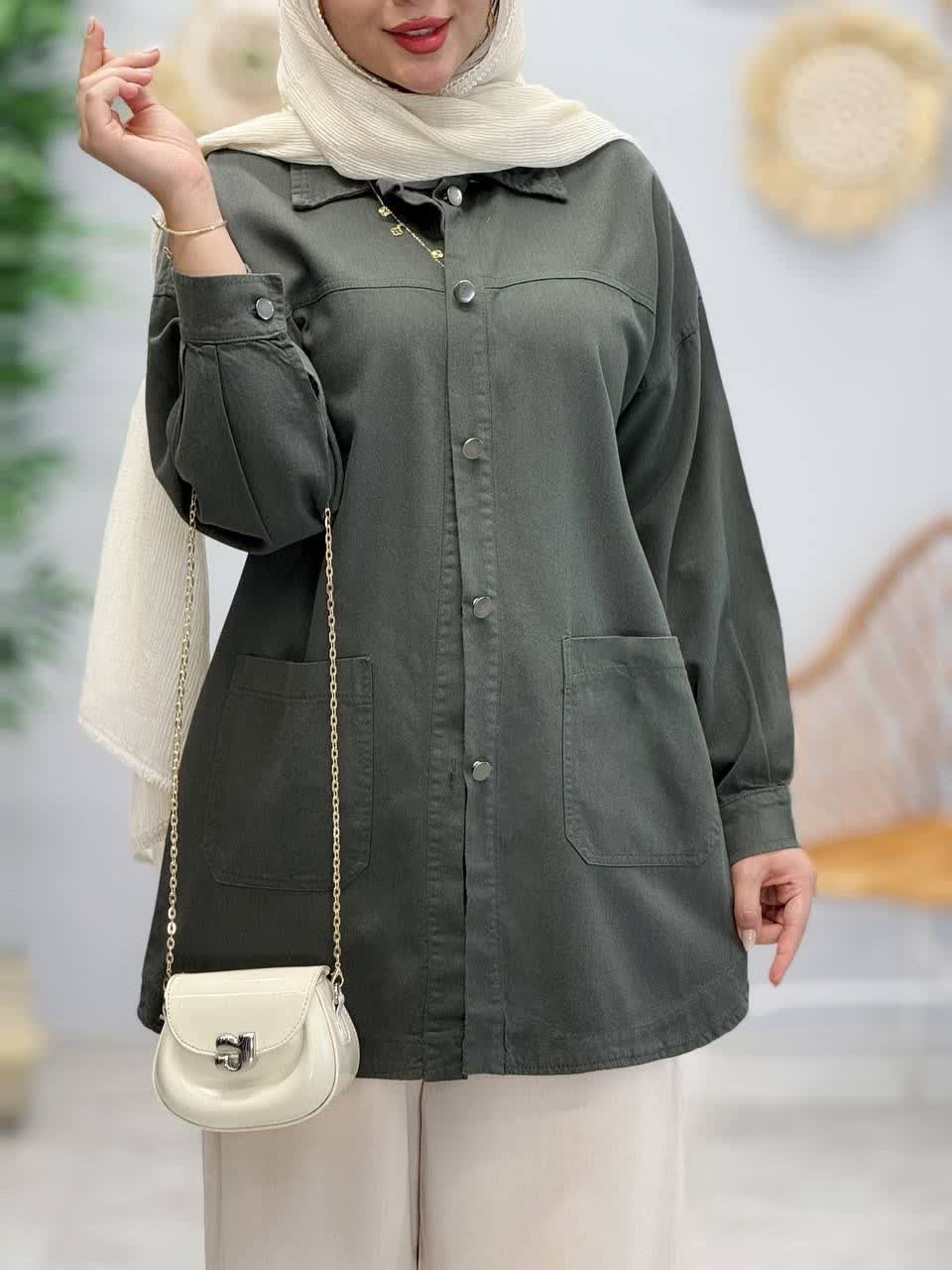 3379-مانتو کتان مرداس